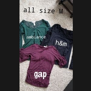 Maternity tops with lace and ruffles